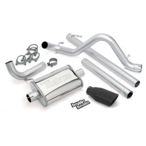 Jeep Wrangler Unlimited Performance Exhaust - Banks Power - Monster Exhaust, 2.5-inch Single Exit, Cerakote Black Tip - Black - `07-`11